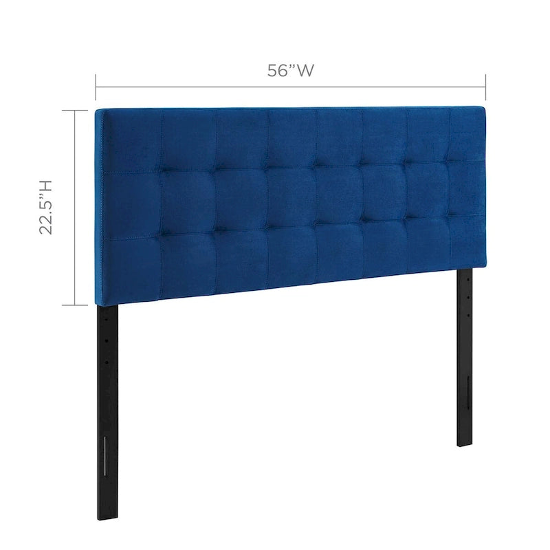 Full-size Tufted Velvet Headboard