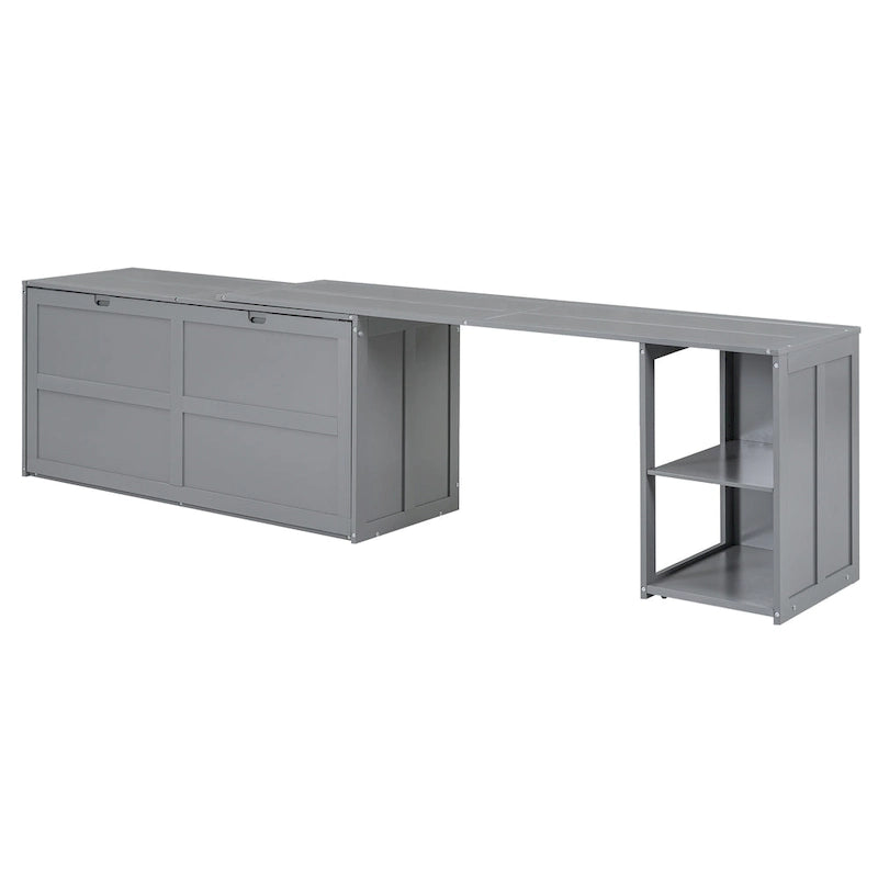 Queen Size Murphy Bed with Rotable Desk