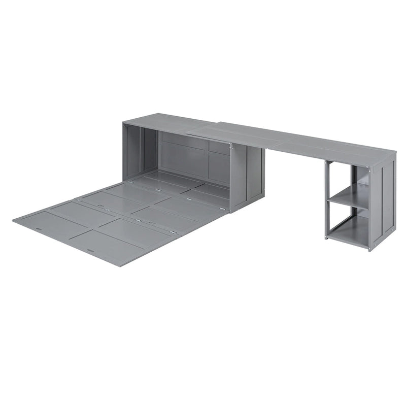 Queen Size Murphy Bed with Rotable Desk