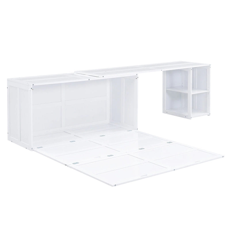 Queen Size Murphy Bed with Rotable Desk