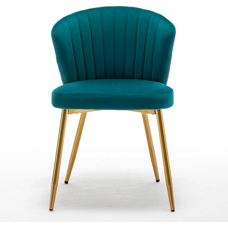 Modern Velvet Accent Chair with Channel-Tufted Design Comfortable and Trendy Armless Seat