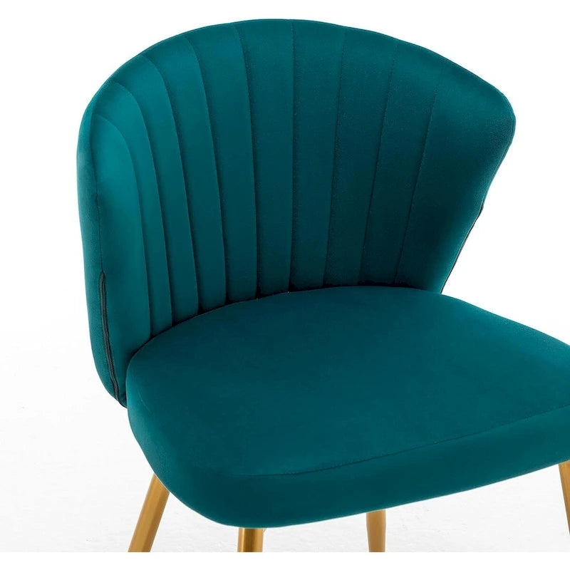 Modern Velvet Accent Chair with Channel-Tufted Design Comfortable and Trendy Armless Seat