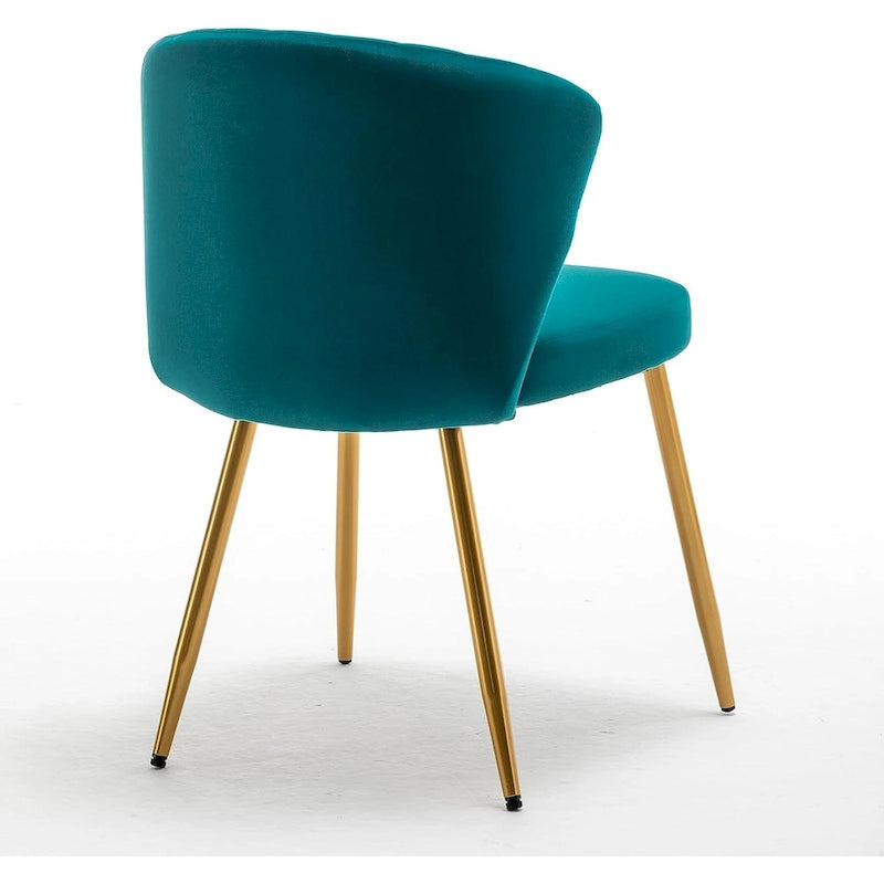 Modern Velvet Accent Chair with Channel-Tufted Design Comfortable and Trendy Armless Seat