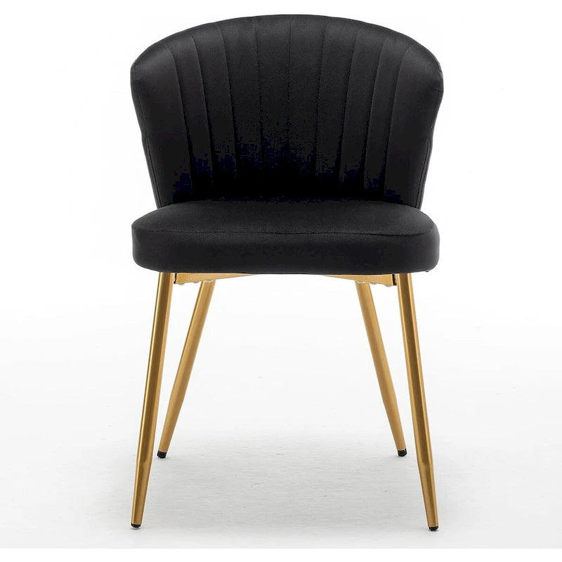 Modern Velvet Accent Chair with Channel-Tufted Design Comfortable and Trendy Armless Seat