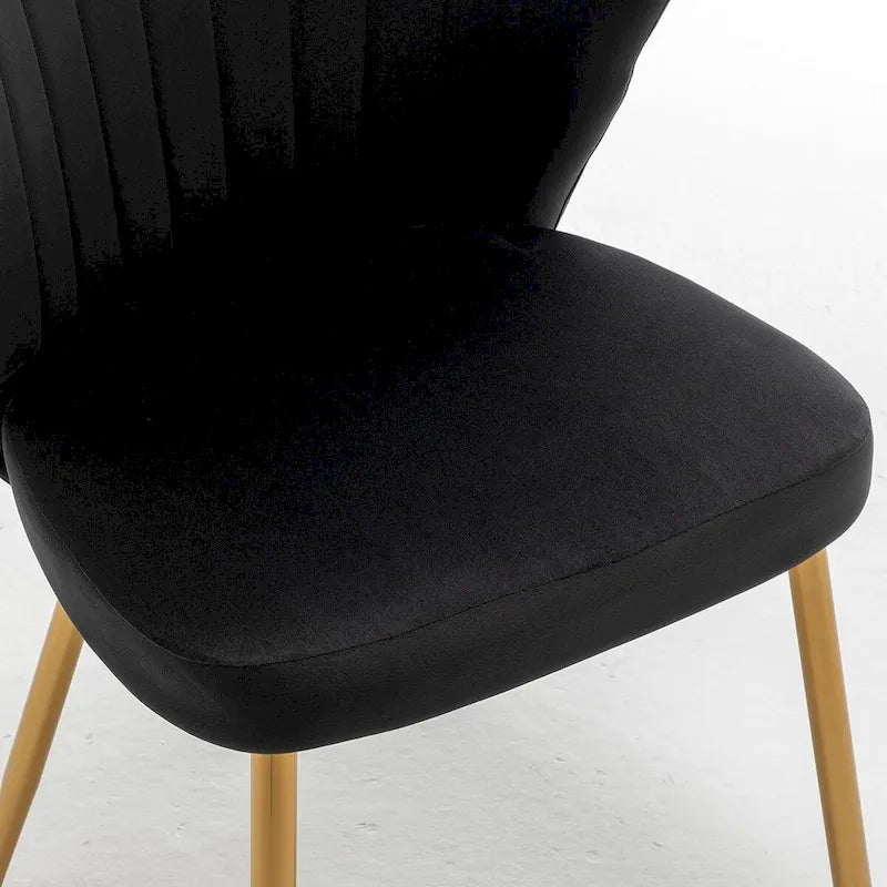 Modern Velvet Accent Chair with Channel-Tufted Design Comfortable and Trendy Armless Seat