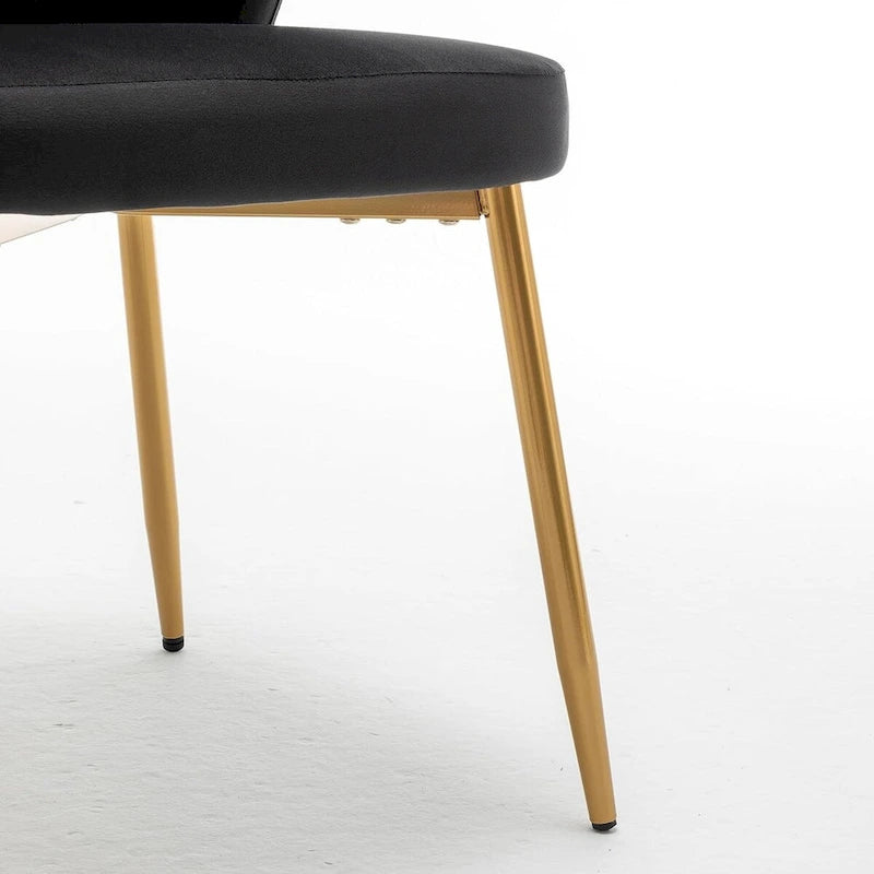 Modern Velvet Accent Chair with Channel-Tufted Design Comfortable and Trendy Armless Seat