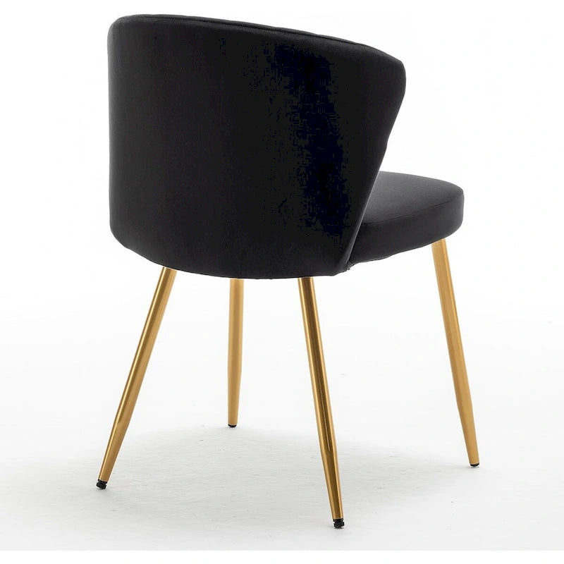 Modern Velvet Accent Chair with Channel-Tufted Design Comfortable and Trendy Armless Seat