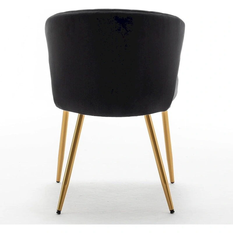 Modern Velvet Accent Chair with Channel-Tufted Design Comfortable and Trendy Armless Seat