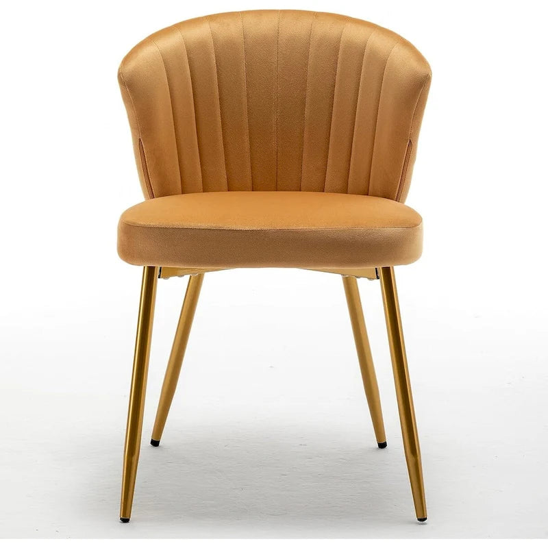 Modern Velvet Accent Chair with Channel-Tufted Design Comfortable and Trendy Armless Seat