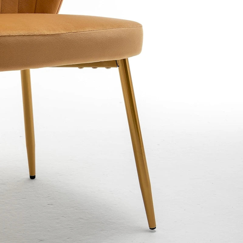 Modern Velvet Accent Chair with Channel-Tufted Design Comfortable and Trendy Armless Seat
